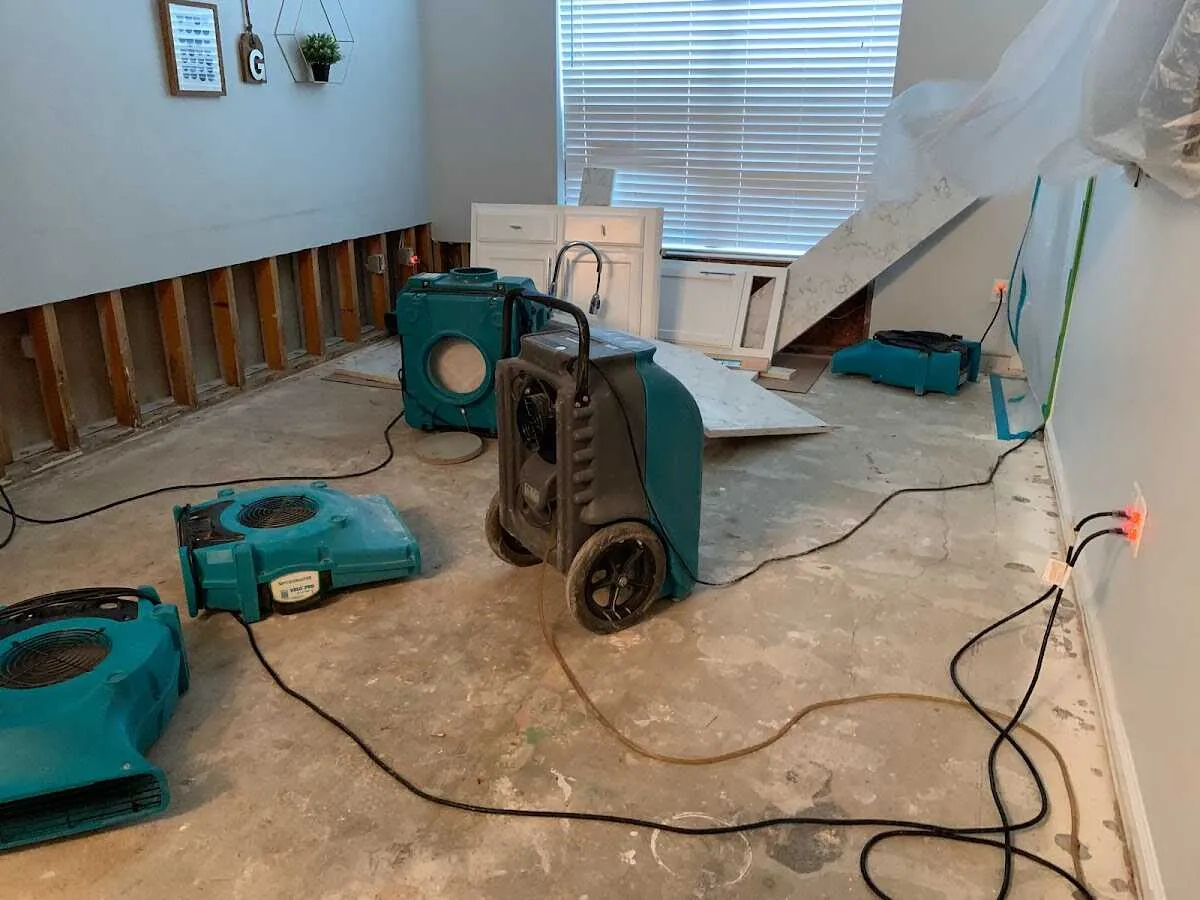 Dehumidifier in flood-cut room for Water Extraction & Removal in Norton